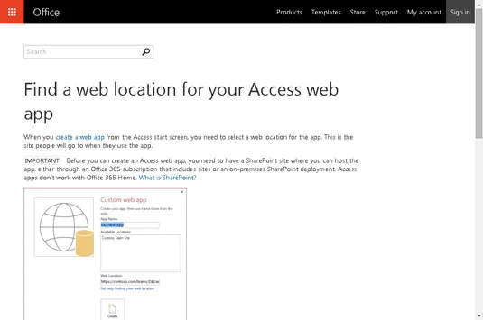 Access Web App létrehozása