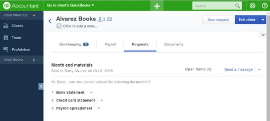 Hogyan kérhet dokumentumokat a QuickBooks online ügyfelektől