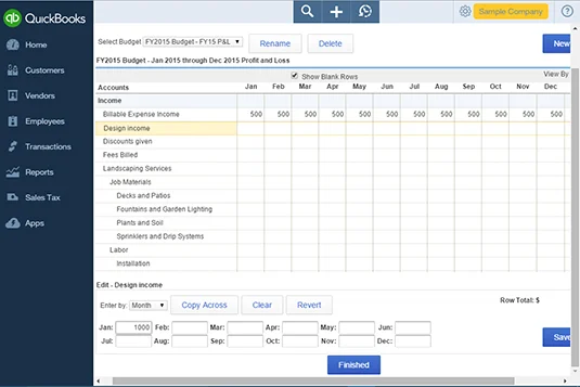 Hogyan készítsünk költségvetést a QuickBooks Online-ban