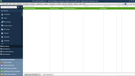 Hogyan dolgozzunk a memorizált tranzakciókkal a QuickBooks 2016-ban