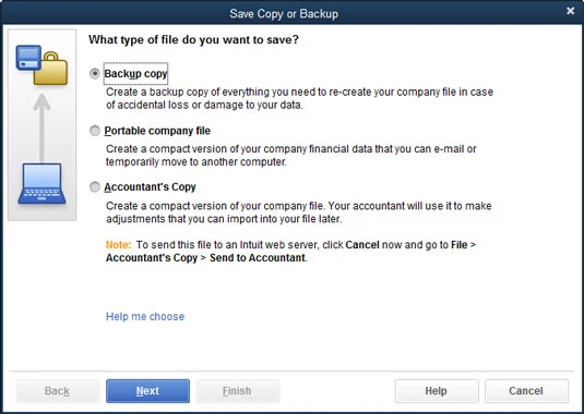 Hogyan készítsünk könyvelői másolatot a QuickBooks adatfájlról