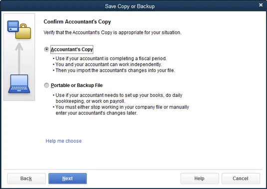 Hogyan készítsünk könyvelői másolatot a QuickBooks adatfájlról