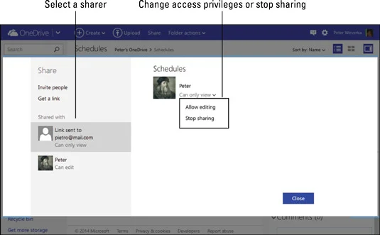 Office darbam ar iPad un Mac: failu un mapju koplietošanas veida izpēte un maiņa pakalpojumā OneDrive