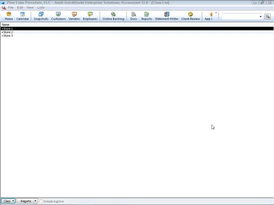 Как да настроите класове в QuickBooks 2012