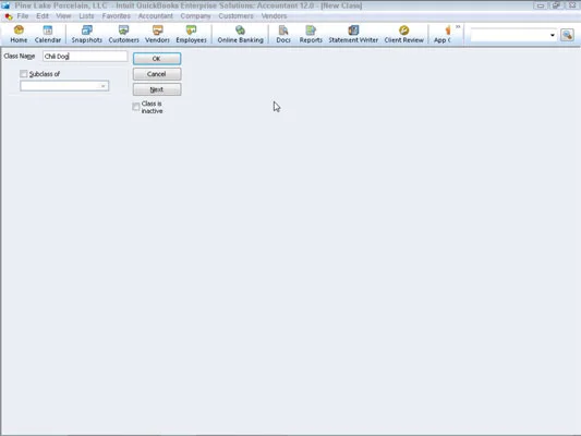 Tevékenységalapú költségszámítási osztályok a QuickBooks 2012-ben