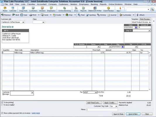 Tevékenységalapú költségszámítási osztályok a QuickBooks 2012-ben