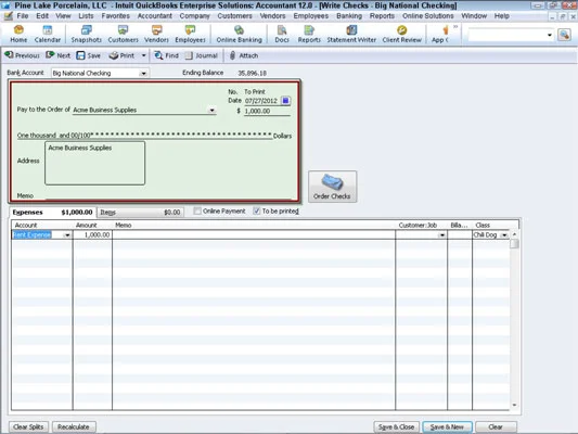 Tevékenységalapú költségszámítási osztályok a QuickBooks 2012-ben