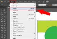Opprett en gruppe i Illustrator CC