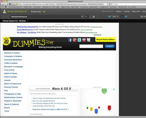 Oldal előnézetének megtekintése az Adobe Dreamweaver CS6 alkalmazásban