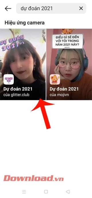 Navodila za snemanje videoposnetkov z učinki »2021 Prediction« na Instagramu