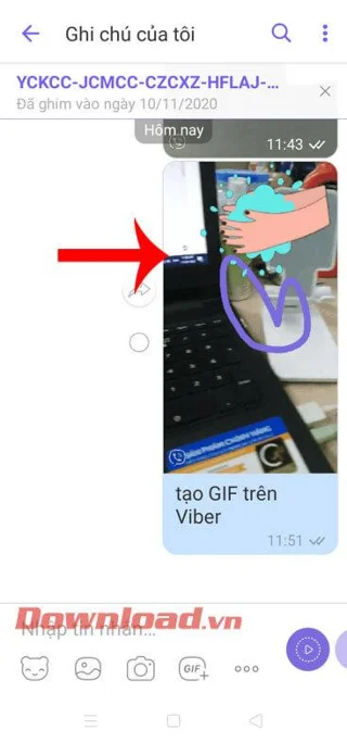 Navodila za ustvarjanje lastnega GIF-ja na Viberju