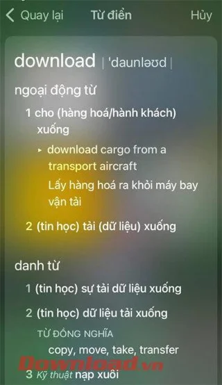 Útmutató a szótárak kereséséhez iPhone készüléken a keresősávban (Spotlight)