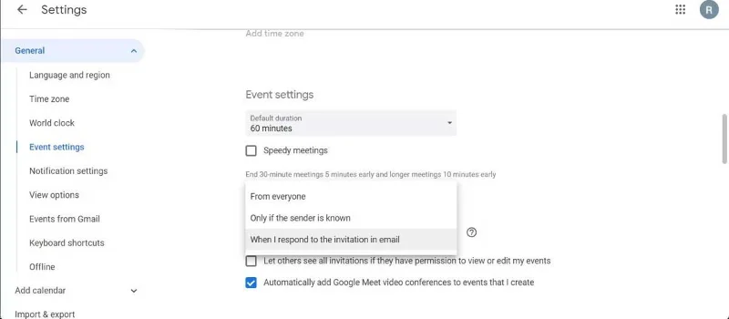 Kako prenehati prejemati vsiljeno pošto v Google Koledarju