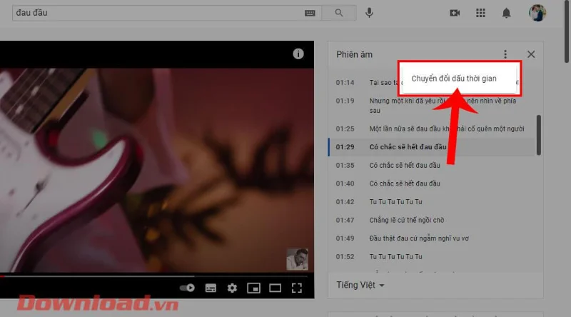 Norādījumi dziesmu tekstu skatīšanai vietnē Youtube