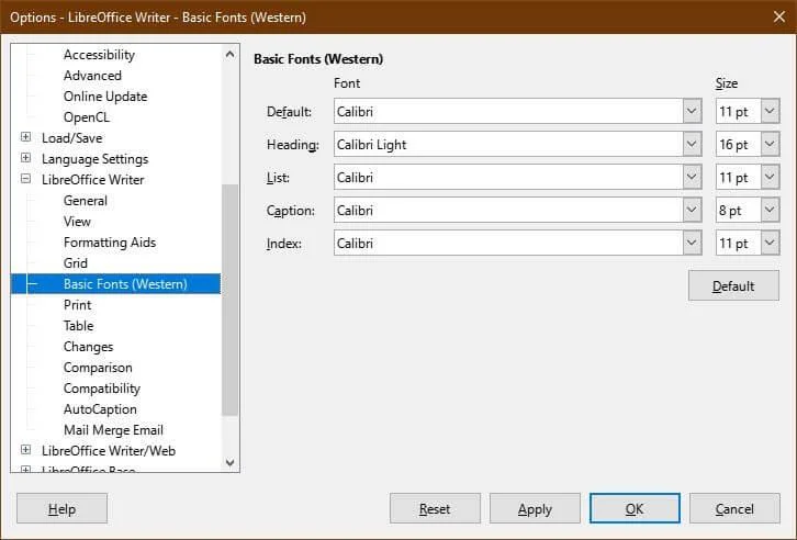 Kā iestatīt LibreOffice Writer tā, lai tas darbotos tāpat kā Microsoft Word