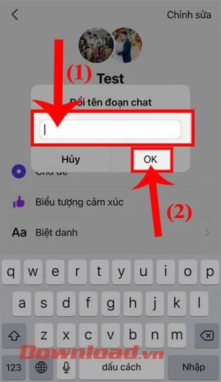 Norādījumi Facebook Messenger tērzēšanas grupas nosaukuma maiņai