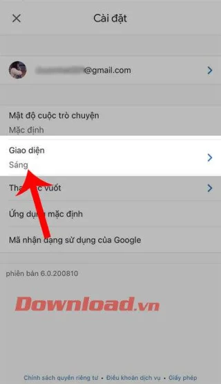 Navodila za vklop načina temnega ozadja za Gmail v telefonu