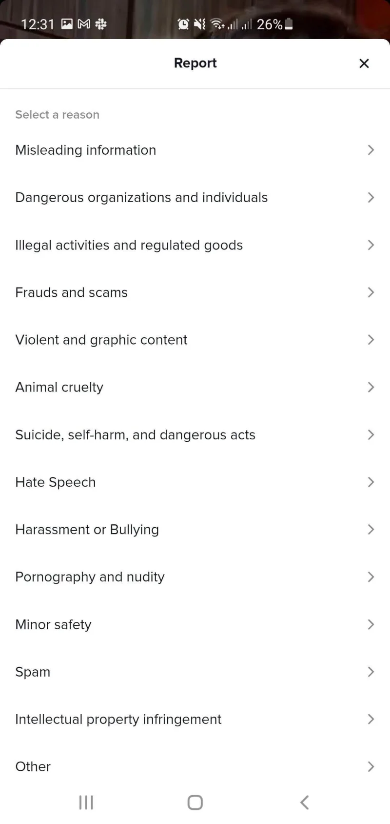 Как да докладвате акаунти, видеоклипове и коментари в TikTok