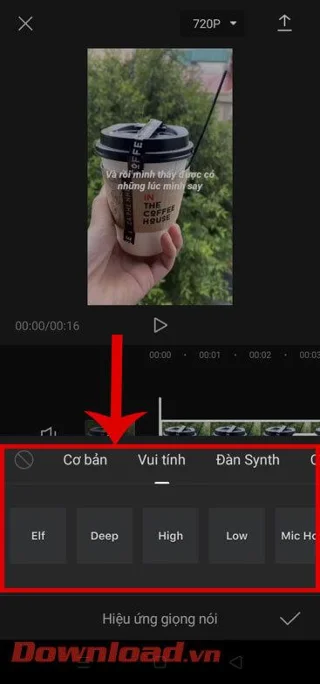 Pokyny pro změnu hlasu ve videích na CapCut