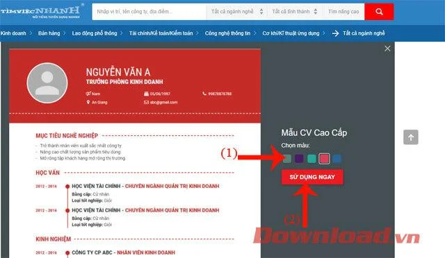 Инструкции за създаване на профил и търсене на работа в Quick Job Finder