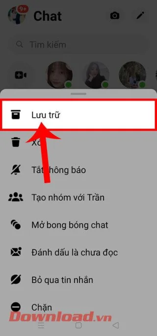 Navodila za skrivanje sporočil Messengerja