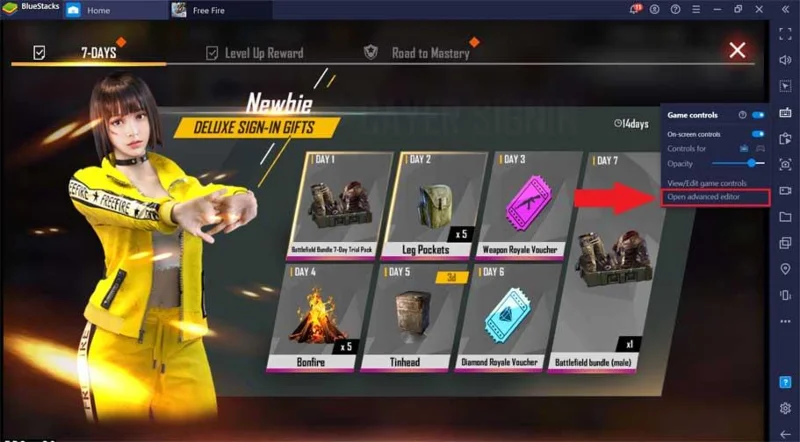Izboljšana občutljivost miške za Free Fire na BlueStacks