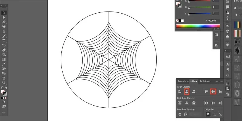 Kako narisati pajkovo mrežo v Adobe Illustratorju
