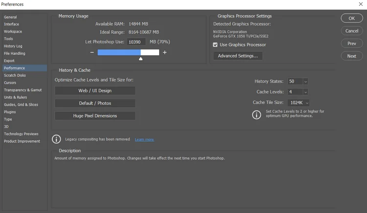 Kā labot Scratch Disks Full kļūdu programmā Photoshop
