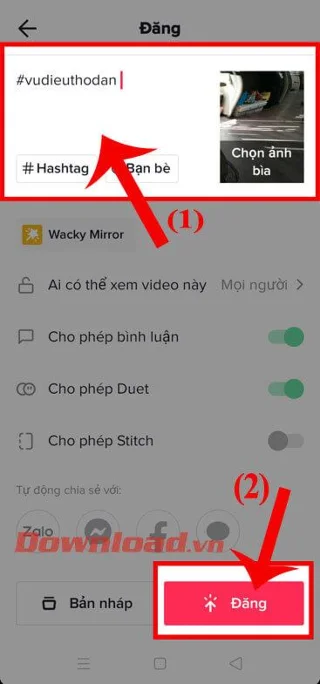 Norādījumi tinumu kustību video ierakstīšanai vietnē Tik Tok