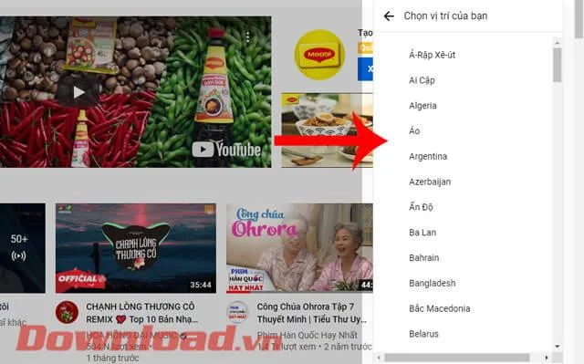 Инструкции за гледане на най-популярните Youtube в други страни и света