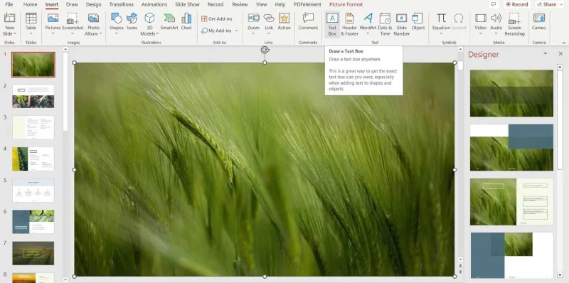 Kako zasukati besedilo in slike v programu Microsoft PowerPoint