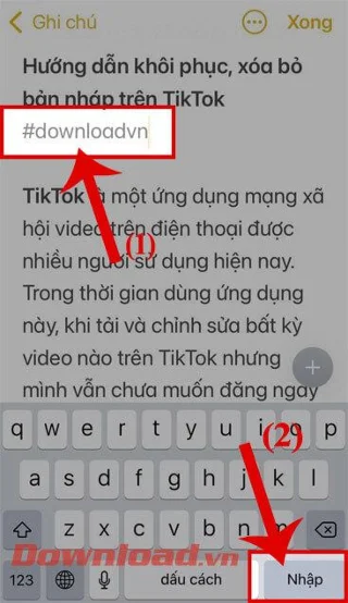 Utasítások a jegyzetek kereséséhez iPhone-on a címkékkel