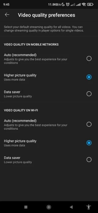 Kako nastaviti privzeto kakovost videa v YouTubu