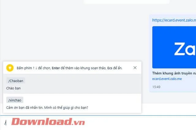 Navodila za samodejno odgovarjanje na sporočila na Zalo