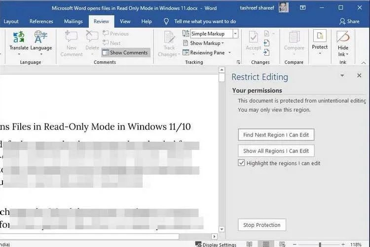 Hogyan akadályozható meg a Microsoft Word fájlok csak olvasható módban történő megnyitása a Windows rendszeren