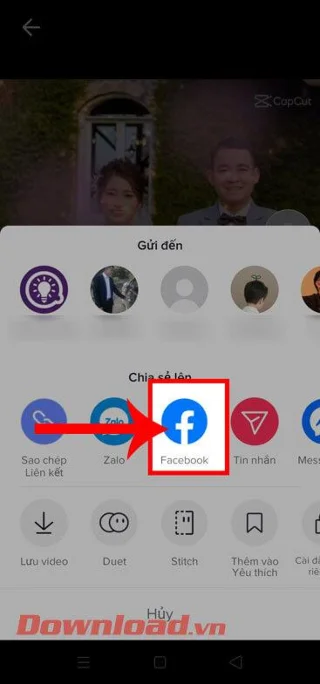 Postup zdieľania TikTok videí