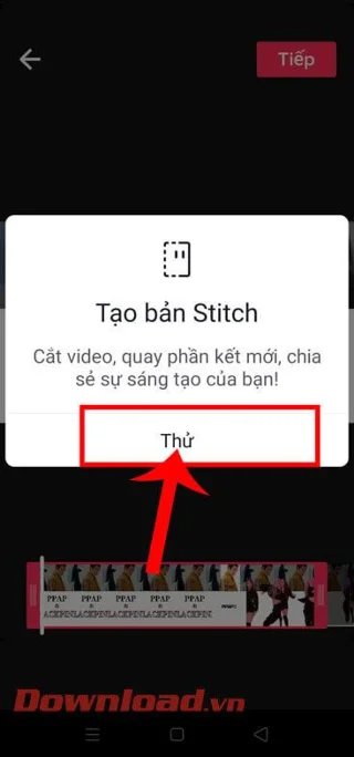 Инструкции за използване на функцията за видеозапис Stitch TikTok