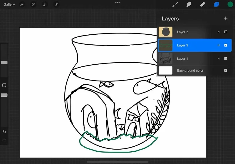 Kako ustvariti učinek izrezanega papirja v Procreate