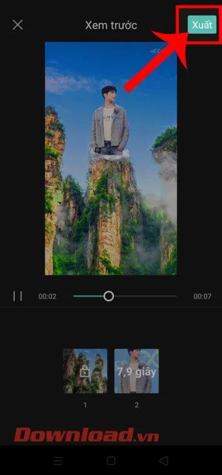Navodila za ustvarjanje videa, ki leti kot Sun Wukong na CapCut