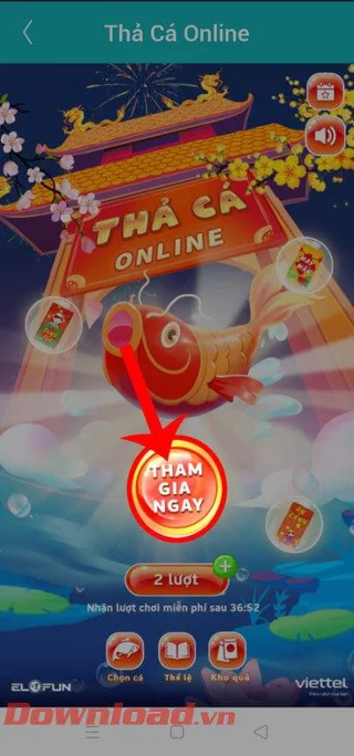 Spēlējiet spēli Fish Drop tiešsaistē vietnē My Viettel un saņemiet bezmaksas datu paketes, balss zvanus un SMS