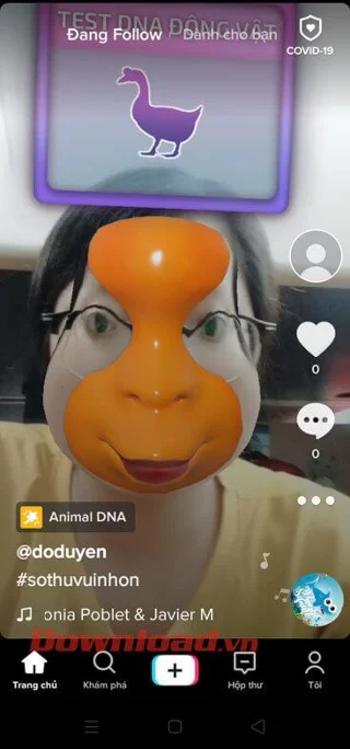 Norādījumi TikTok video ierakstīšanai ar dzīvnieku DNS efektu