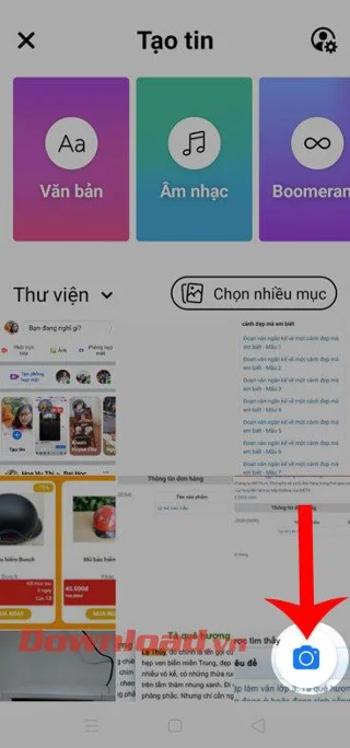 Navodila za vstavljanje animacij v Facebook Story