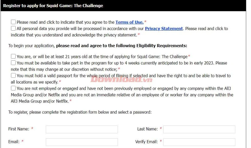 Kako se prijaviti za Netflixovo igro Squid Game: The Challenge