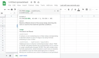 Как да използвате функцията FILTER в Google Таблици