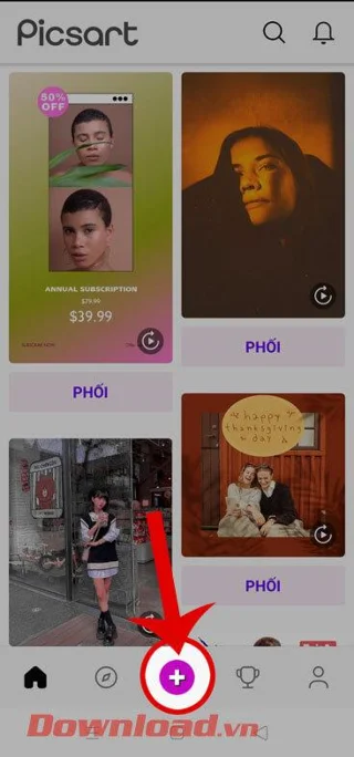 Инструкции за комбиниране на текстове на песни в снимки с помощта на PicsArt