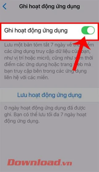 Navodila za spremljanje aktivnosti aplikacije na iOS 15