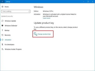 Kako spremeniti ključ izdelka v sistemu Windows 10