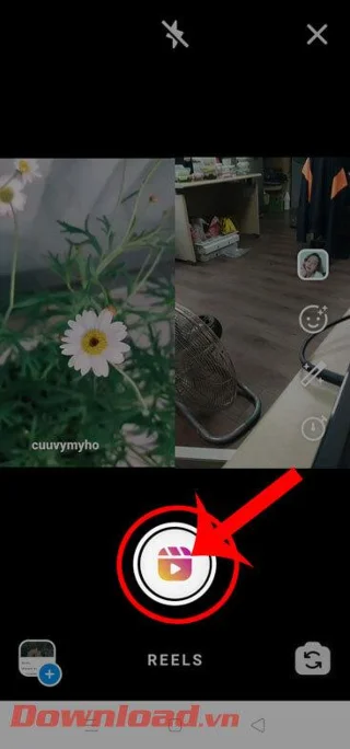 Navodila za snemanje dvojnih remix videoposnetkov na Instagram Reels