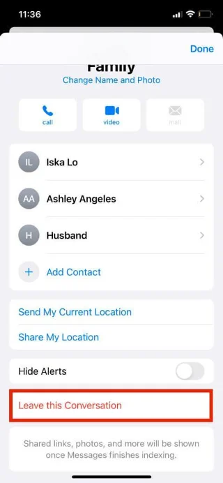 Не мога да напусна чат групата на iPhone, какво да правя?