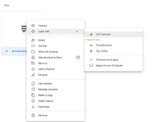 Kā izvilkt ZIP failus Google diskā, vispirms neveicot lejupielādi
